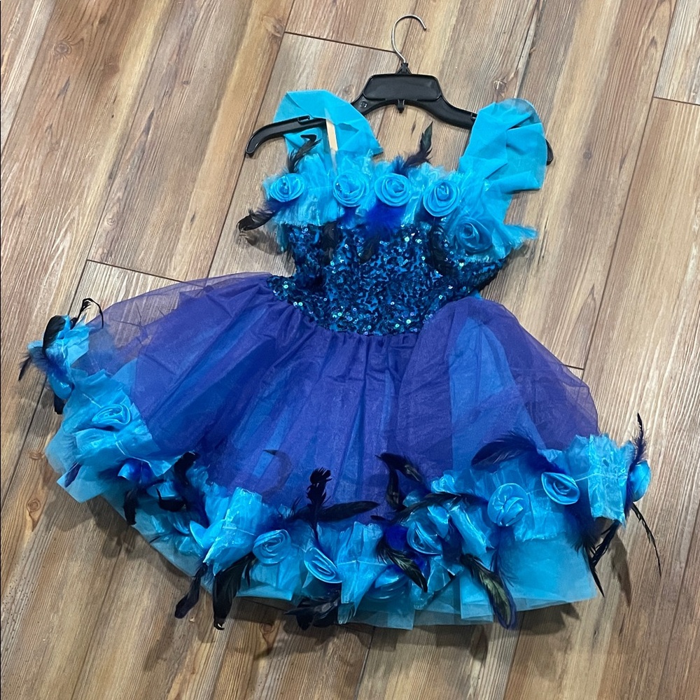 Sparkling Blue and Purple Kids Dance Costume